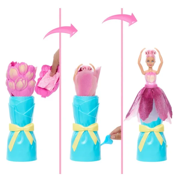 Barbie Reveal: Presenečenje s cvetličnim čarom – Punčka Tulipan – Mattel slika 3