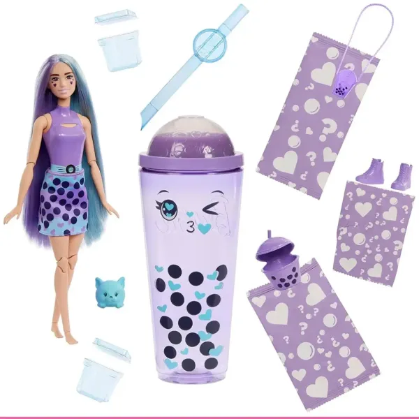 Barbie: Slime Reveal Bubi zabava Vijolična lutka - Mattel slika 3