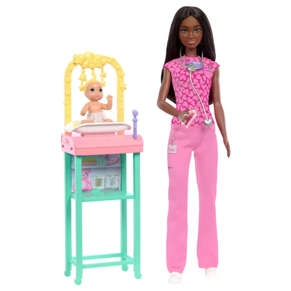 Barbie rjavolasa pediatrinja karierna punčka, igralni set - Mattel slika 2