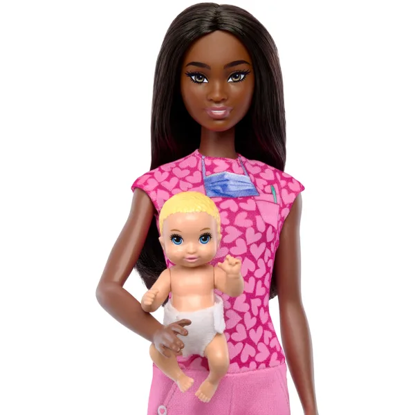 Barbie rjavolasa pediatrinja karierna punčka, igralni set - Mattel slika 3