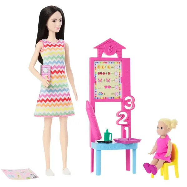 Barbie učiteljica karierni set z blond otrokom - Mattel slika 3