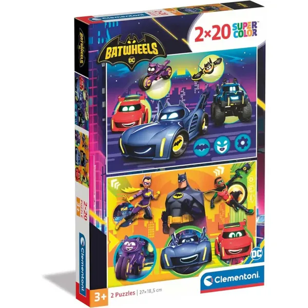 Batwheels 2x20-delni Supercolor sestavljanka - Clementoni slika 1