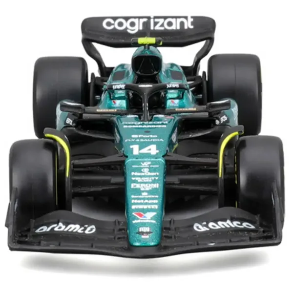 Bburago: Aston Martin AMR23 F1 dirkalnik kovinski avtomodel 1/43 (Fernando Alonso #14) slika 3