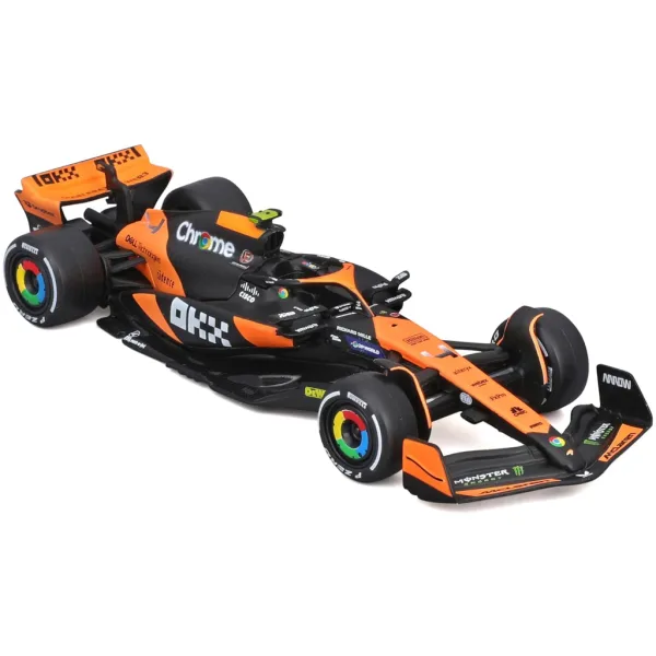Bburago: McLaren Racing MCL38 (2024) dirkalnik Formule 1, kovinski model v merilu 1:43 (Lando Norris #4) slika 2