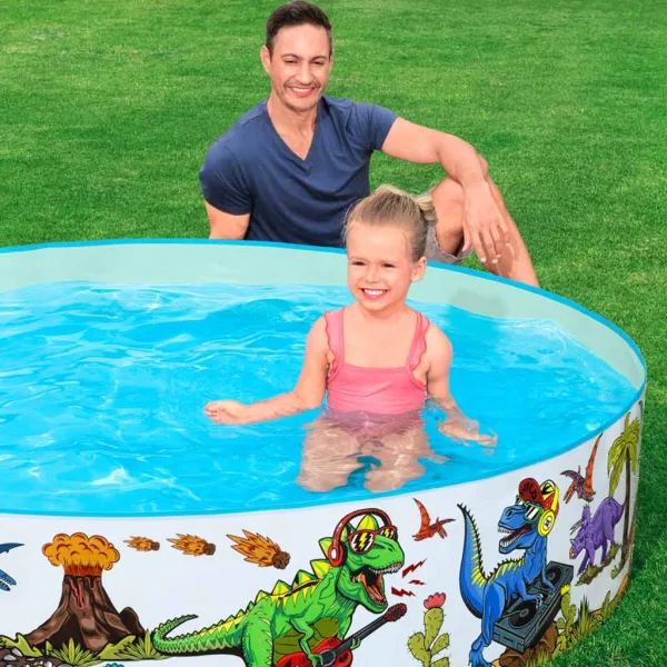 Bestway: Fill n Fun™ trdi bazen z dinozavri Ø 183 x 38 cm slika 3