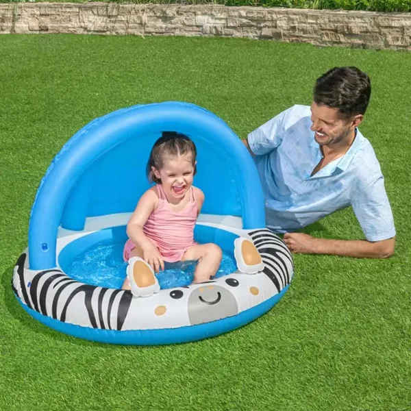 Bestway: Safari Sun™ zebrasti otroški bazen s senčnikom Ø 97 x 66 cm slika 2