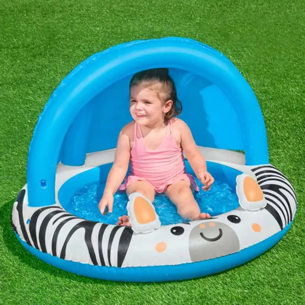 Bestway: Safari Sun™ zebrasti otroški bazen s senčnikom Ø 97 x 66 cm slika 6