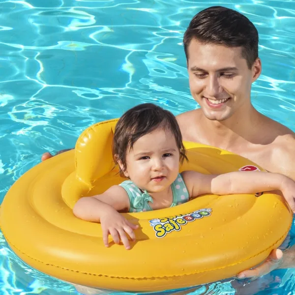 Bestway: Swim Safe - Trojno obročni sedež za dojenčke, plavalni obroč, 69 cm slika 2