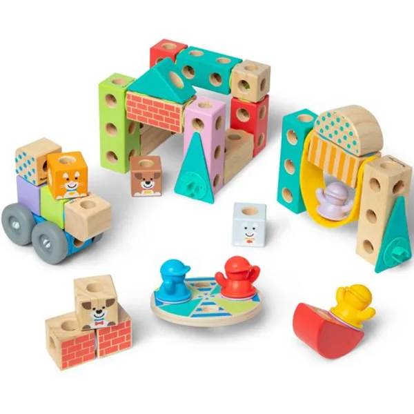 Blockables: mestni leseni gradbeni komplet - Melissa & Doug slika 3