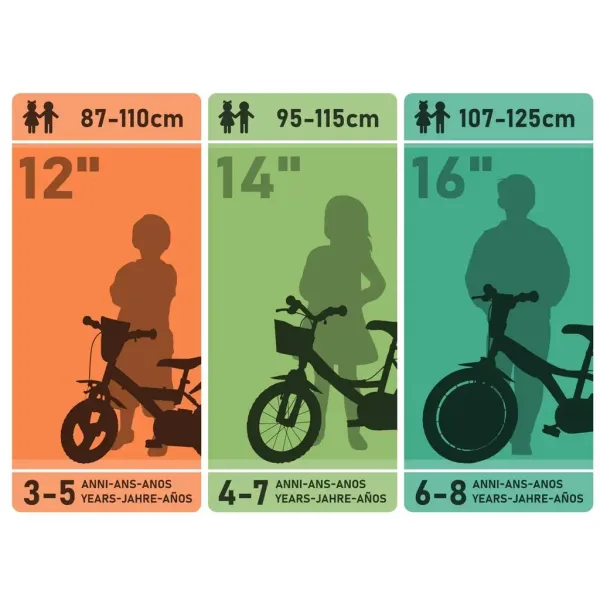 Bluey 14” otroško kolo s držalom za bidon in pomožnimi kolesci v beli-modro-zeleni barvi – kolo Dino Bikes slika 5