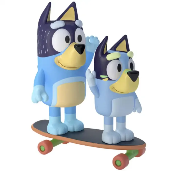 Bluey: Bandit in Bluey kot drsalke na rolkah igrače set slika 2