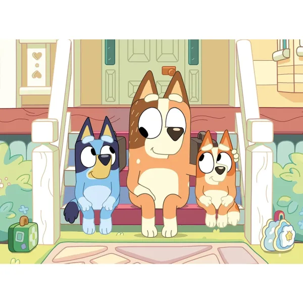 Bluey kužki na stopnicah 2 v 1, 48-delni Eco mini puzzle in pobarvanka 35x25 cm - Lisciani slika 2