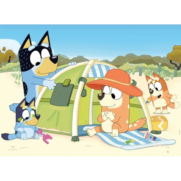 Bluey na počitnicah 2 v 1, 24-delni Eco maxi puzzle in pobarvanka 70x50 cm - Lisciani slika 2