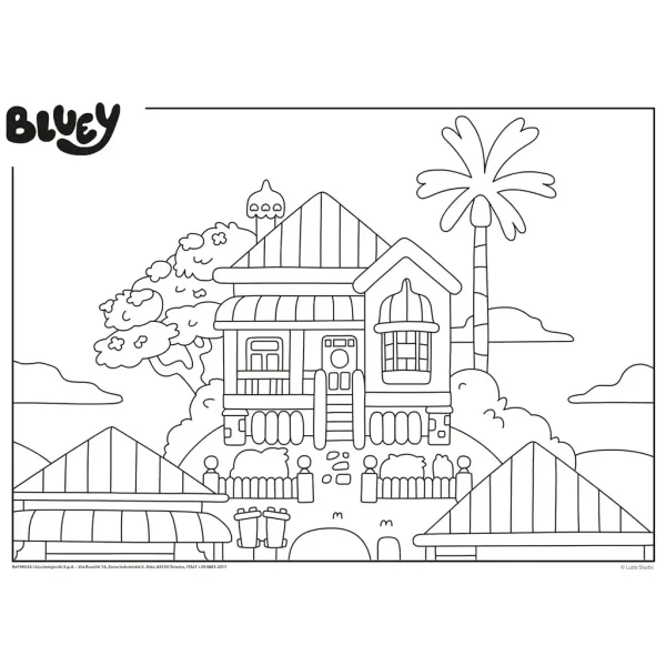 Bluey večerna pravljica 2 v 1, 24-delni puzzle in pobarvanka 35x25 cm – Lisciani slika 3