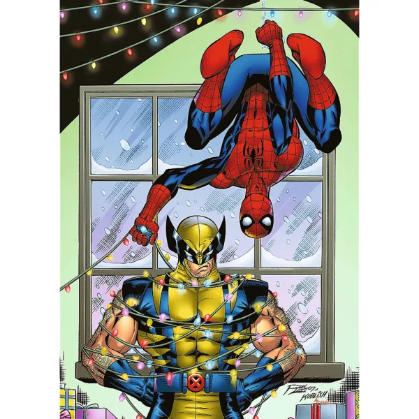 Božič Spider-Mana in Wolverina, 1000-delni premium plus kakovostni puzzle - Trefl slika 2