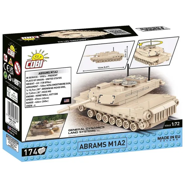 COBI: Abrams M1A2 tank gradbena igrača (3106) slika 5