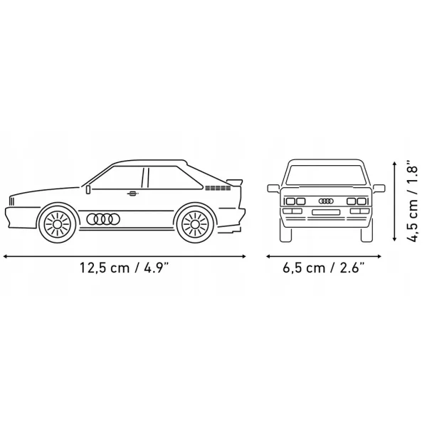 COBI: Audi Quattro 1980 beli avto komplet za sestavljanje (24665) slika 4