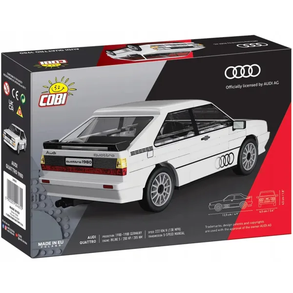 COBI: Audi Quattro 1980 beli avto komplet za sestavljanje (24665) slika 5