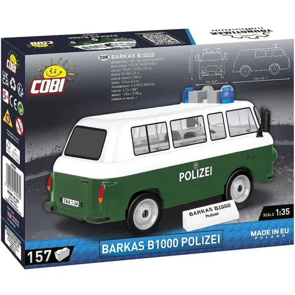 COBI: Barkas B1000 policijski kombi gradbeni set (24596) slika 3