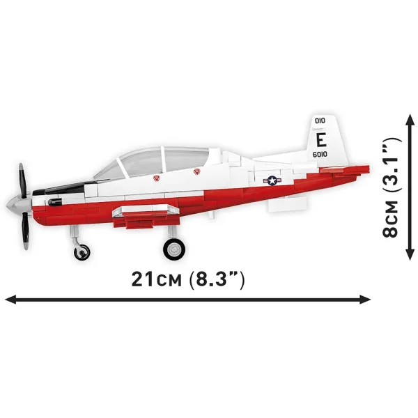 COBI: Beechcraft T-6 Texan II rdeče-bela konstrukcijska igrača (26625) slika 4