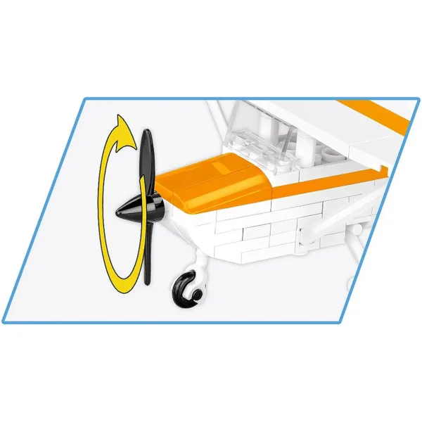 COBI: Cessna 172 Skyhawk oranžno-bela gradbena igrača (26623) slika 3
