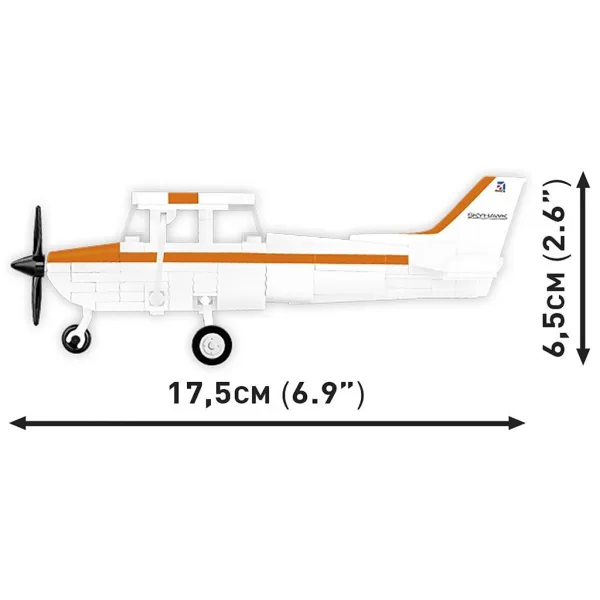 COBI: Cessna 172 Skyhawk oranžno-bela gradbena igrača (26623) slika 4