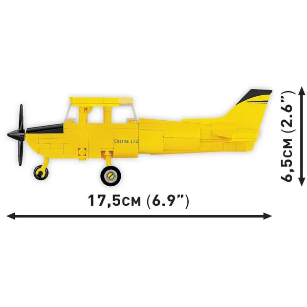 COBI: Cessna 172 Skyhawk rumena gradbena igrača (26621) slika 4