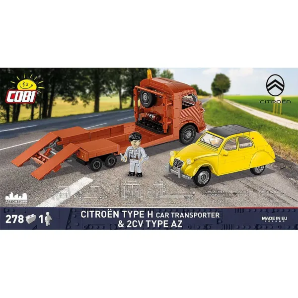 COBI: Citroen Type H avtotransporter in 2CV Type AZ - igrača za sestavljanje avtomobilov (24627) slika 2