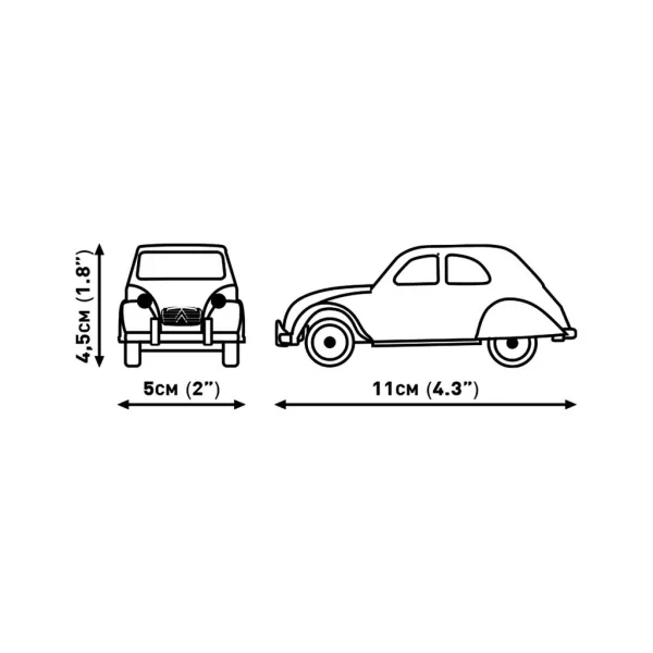 COBI: Citroen Type H avtotransporter in 2CV Type AZ - igrača za sestavljanje avtomobilov (24627) slika 5