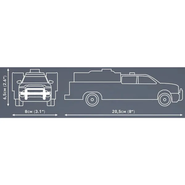 COBI: Dodge RAM 3500 gasilski tovornjak gradbeni komplet (24612) slika 5
