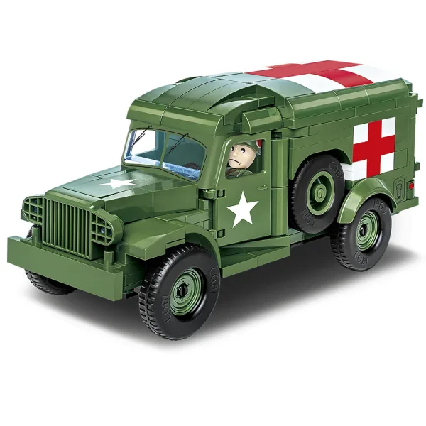 COBI: Dodge WC-54 Ambulanza reševalno vozilo gradbeni set (2257) slika 2