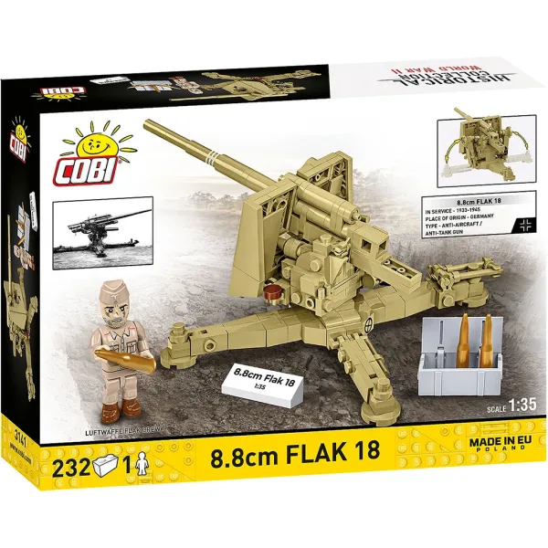 COBI: Druga svetovna vojna 8,8 cm Flak 18 komplet za sestavljanje (3141) slika 5