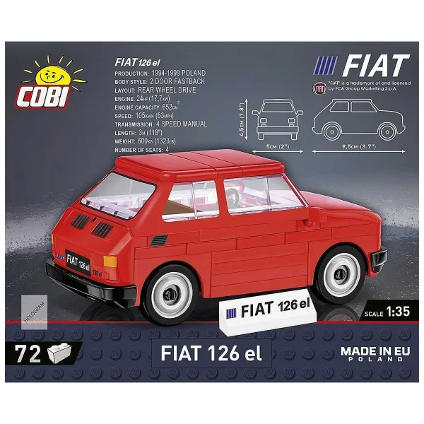 COBI: Fiat 126p sestavljiv avtomobilček (24531) slika 2