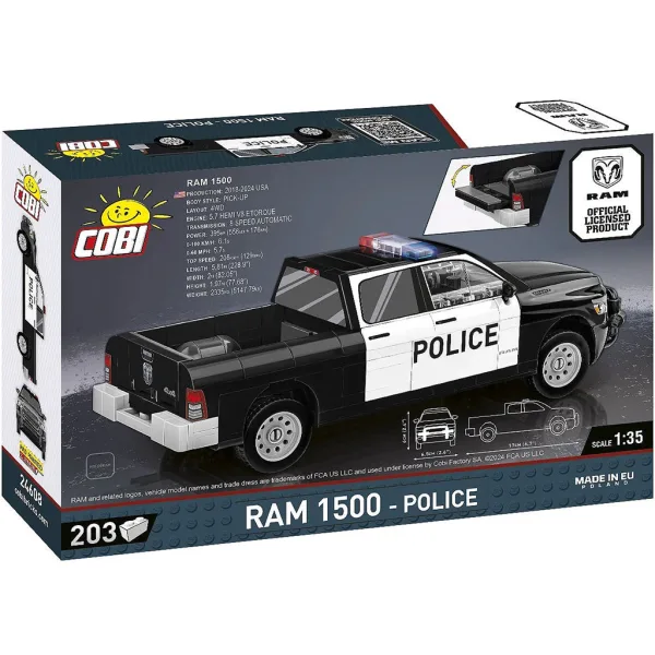 COBI: Gradbeni komplet policijski avto Dodge RAM 1500 (24608) slika 3
