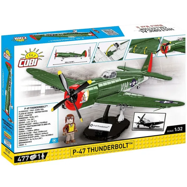COBI: II. svetovna vojna P-47 Thunderbolt gradbeni komplet (5737) slika 6