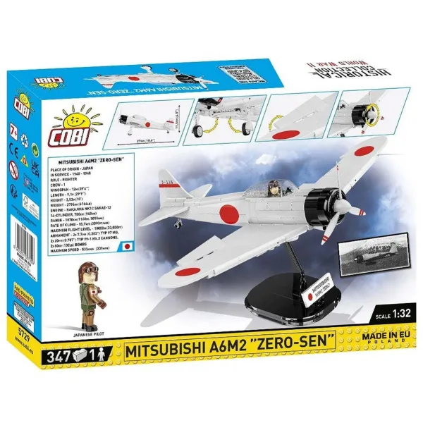 COBI: Mitsubishi A6M2 Zero‑Sen letalski konstrukcijski set (5729) slika 7