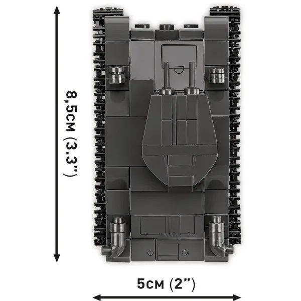 COBI: Panzer I, Renault R35 in Valentine IX – 3 v 1 gradbena igrača (2740) slika 4