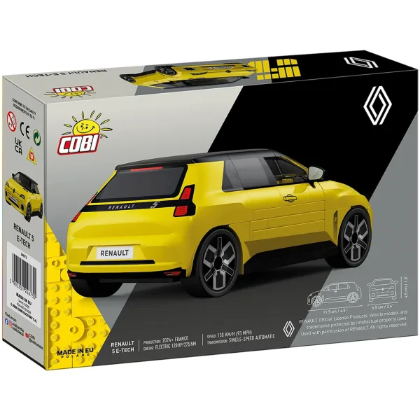 COBI: Renault 5 E-Tech rumen avto - komplet za sestavljanje (24673) slika 5
