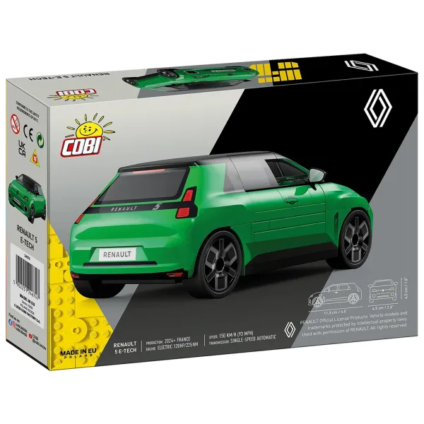 COBI: Renault 5 E-Tech zeleni avto - komplet za sestavljanje (24674) slika 4