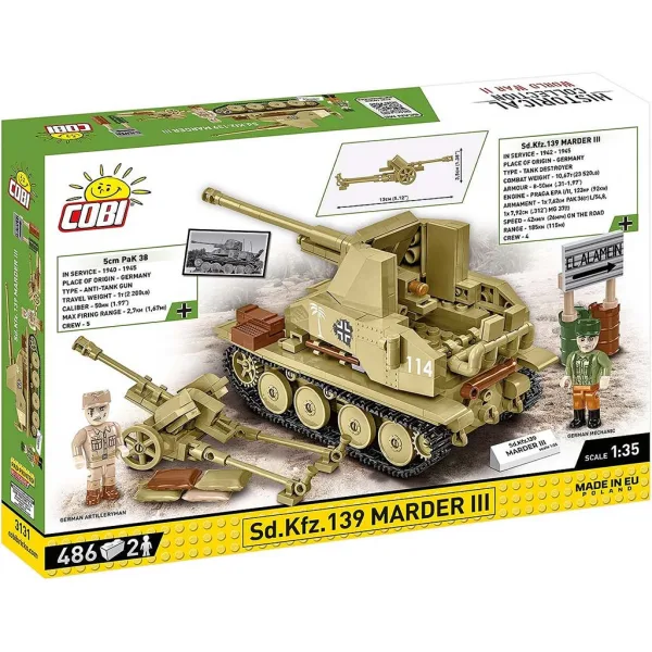 COBI: Sd.Kfz. 139 Marder III tank gradbeni komplet (3131) slika 6