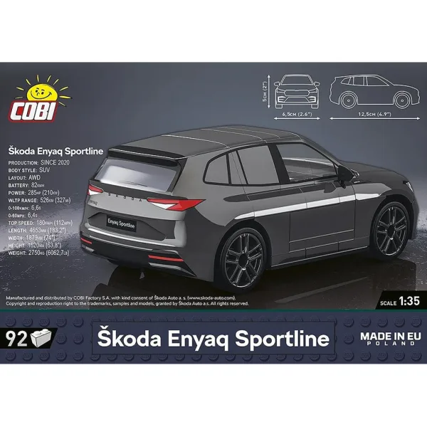 COBI: Škoda Enyaq Sportline konstrukcijska igrača (24576) slika 3