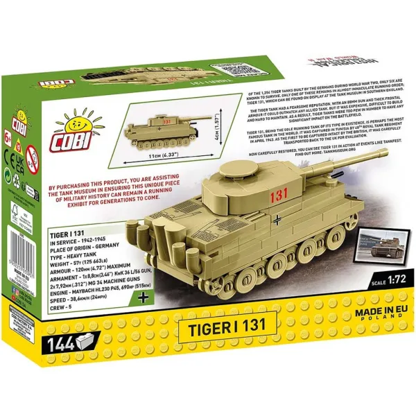 COBI: Tiger I 131 tank gradbena igrača (3095) slika 4