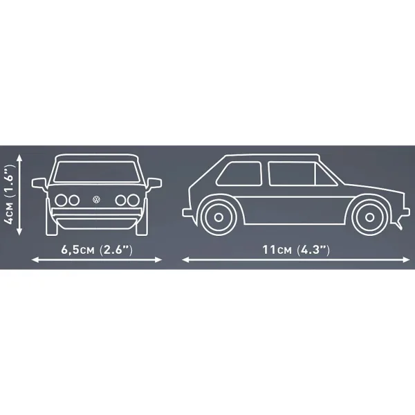 COBI: Volkswagen Golf GTI modra gradbena igrača (24615) slika 4