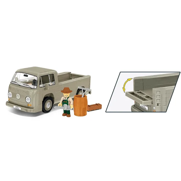 COBI: Volkswagen T2a tovorno vozilo s kesonom – gradbeni komplet (24618) slika 3