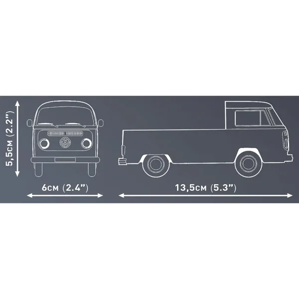 COBI: Volkswagen T2a tovorno vozilo s kesonom – gradbeni komplet (24618) slika 4