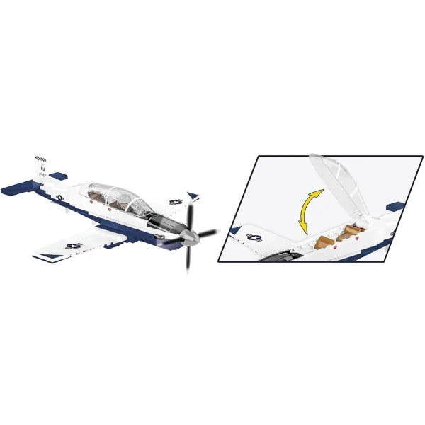 COBI: gradbeni komplet Beechcraft T-6 Texan II modre-bele barve (26624) slika 5