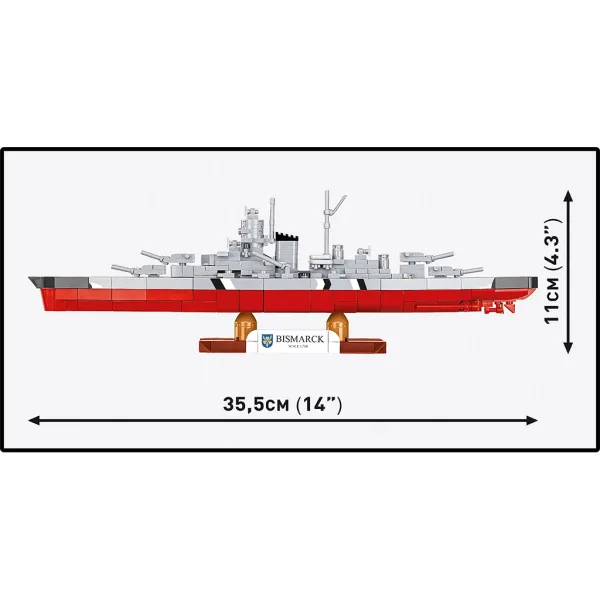 COBI: gradbeni komplet bojne ladje Bismarck iz 2. svetovne vojne (4854) slika 4