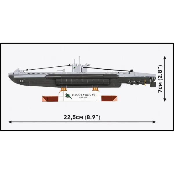 COBI: gradbeni komplet podmornice U-Boot VIIC U-96 iz II. svetovne vojne (4857) slika 5