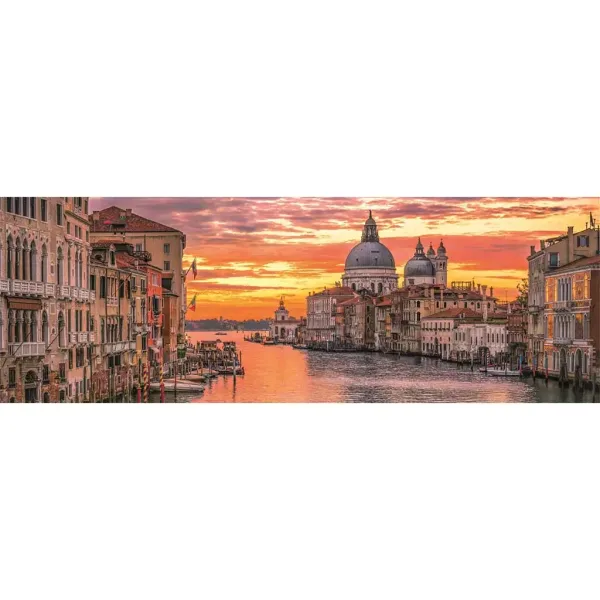 Canal Grande, Benetke 1000-delni HQC panorama sestavljanka 98x33cm - Clementoni slika 2