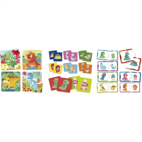 Carotina baby: Dinoland 3 v 1 – spomin, sestavljanka in igra ujemanja - Lisciani slika 2